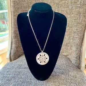 Brighton Necklace, Silver Chain & Medallion